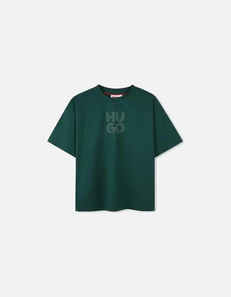 HUGO FOREST GREEN MAXI T SHIRT GOO143