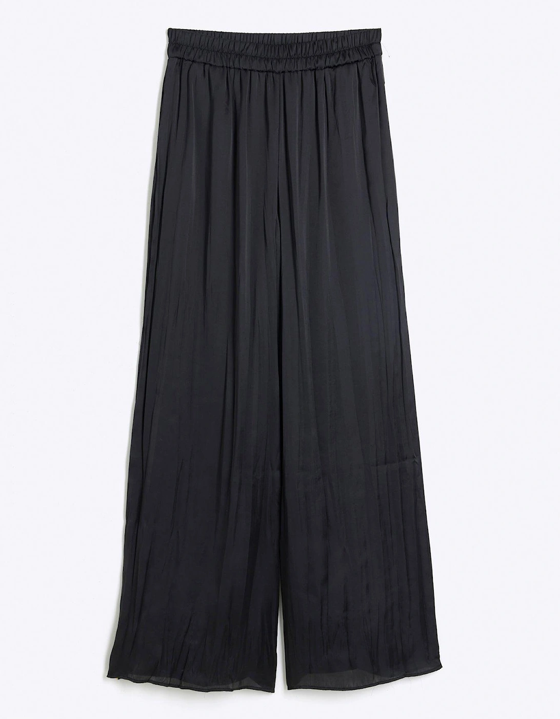 Crinkle Elasticated Trousers - Black