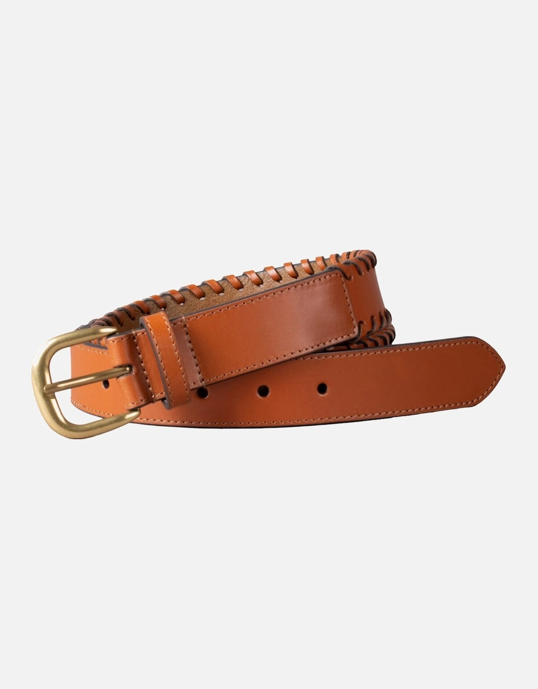 Wray Whip Stitch Leather Belt, 4 of 3