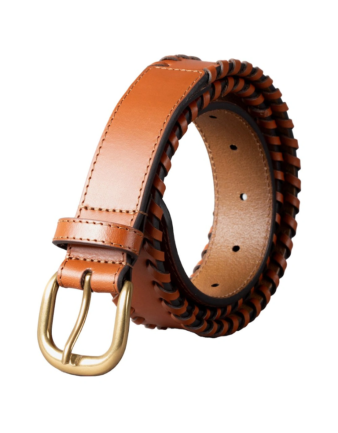 Wray Whip Stitch Leather Belt