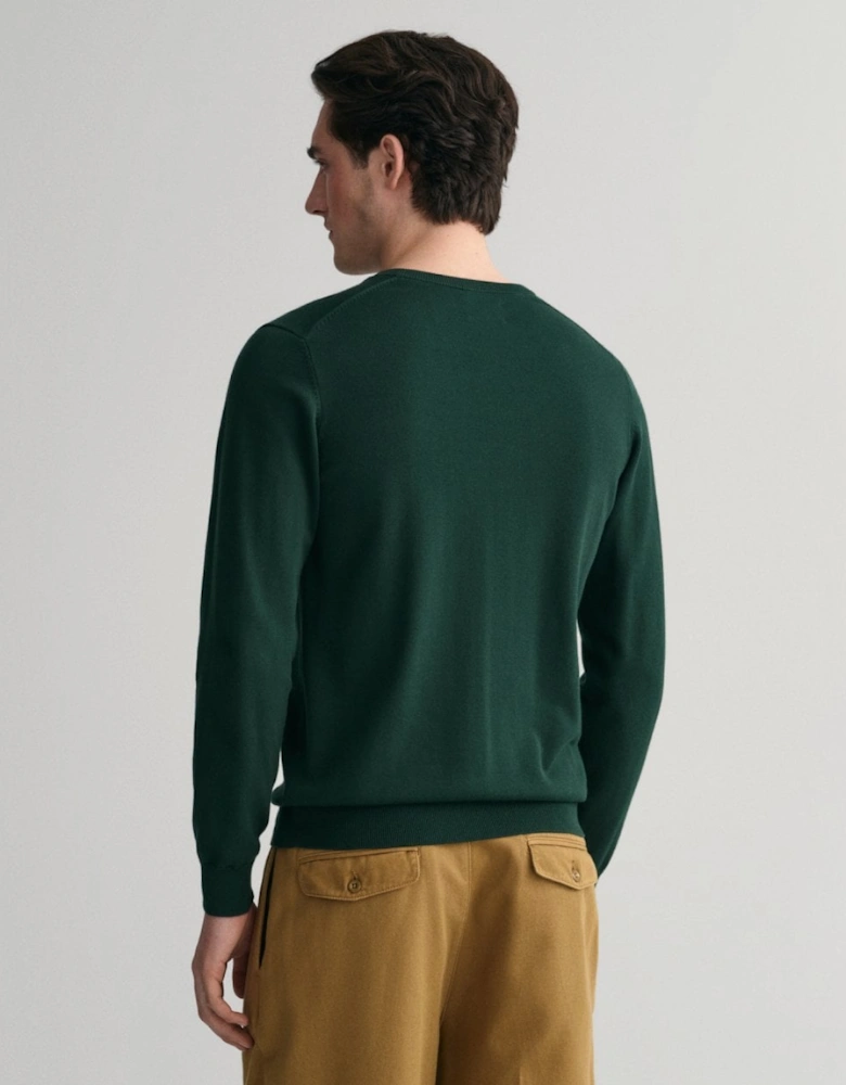 Mens Classic Cotton V-Neck Jumper