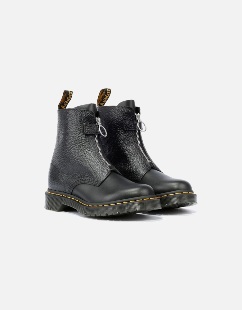 Dr. Martens 1460 Pascal Front Zip Leather Women's Black Boots