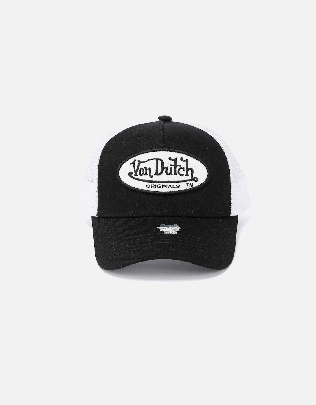 Von Dutch Unisex Black Trucker Boston Cotton /White Cap