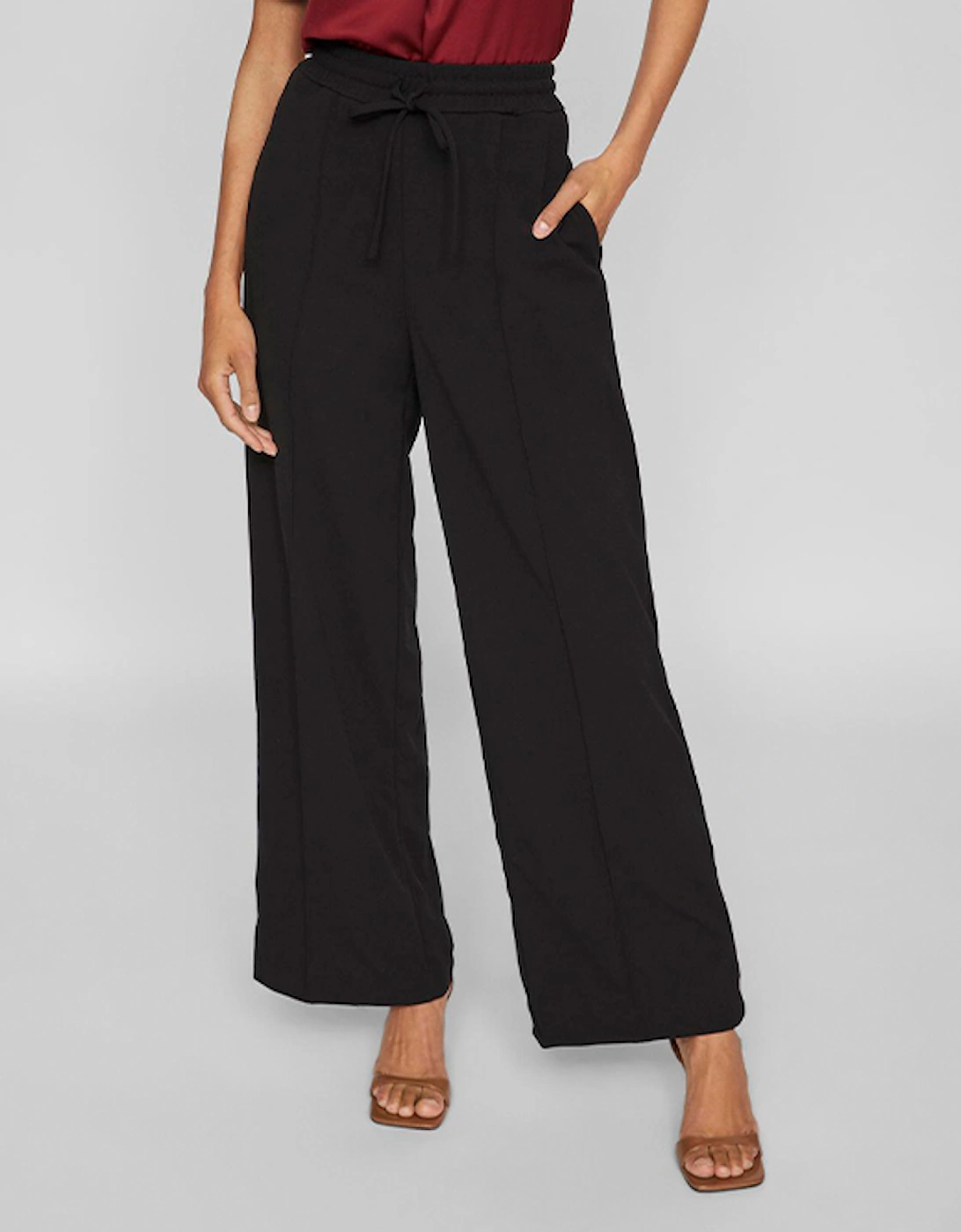 Women's Viclua Wide Trousers Black Beauty