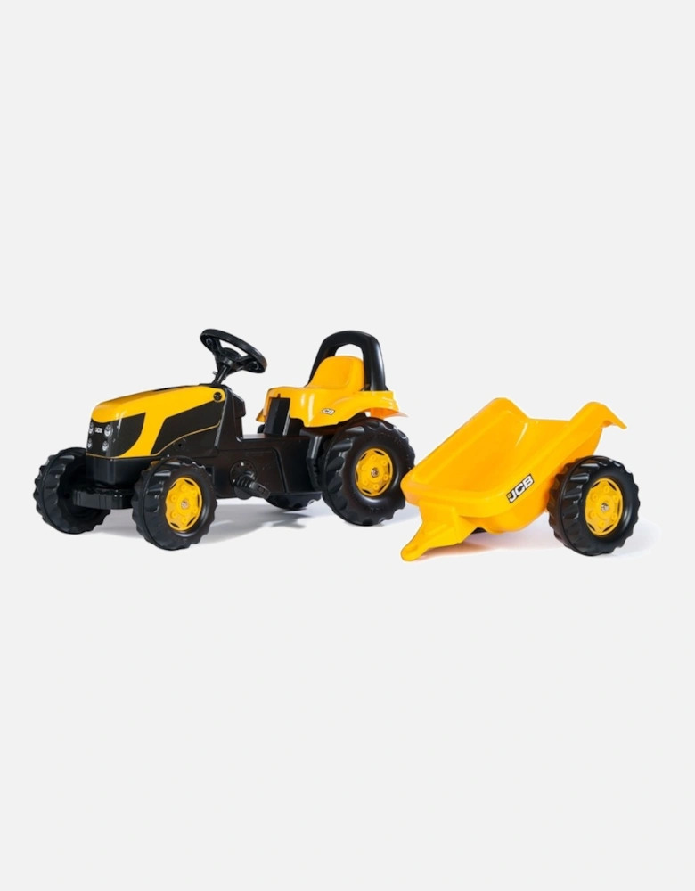 JCB Tractor with Roll Bar & Trailer