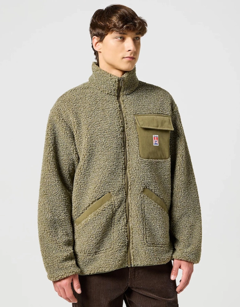 Wrangler Men's Casey Shearling Jacket Ivy Green