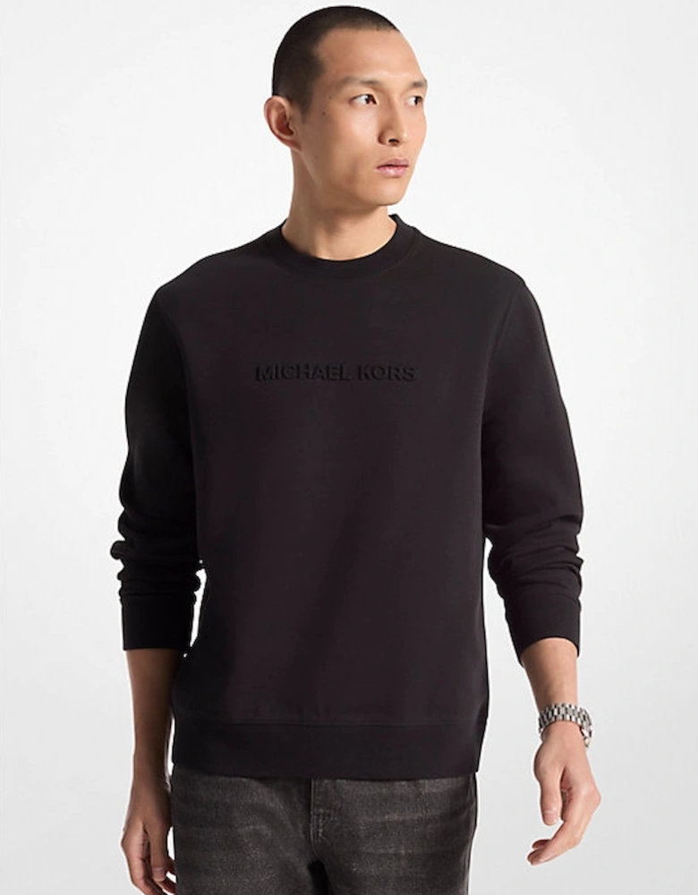 Logo Embossed Cotton Blend Sweater