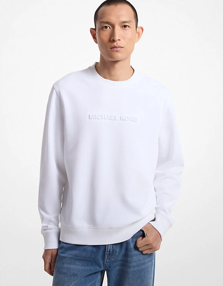 Logo Embossed Cotton Blend Sweater