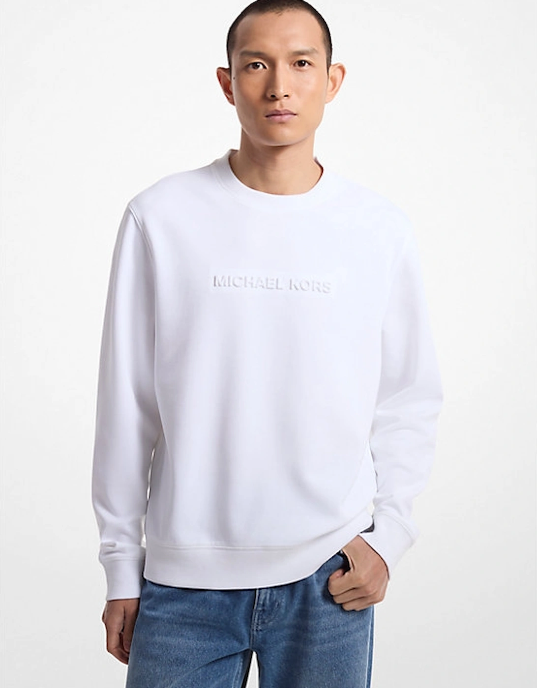 Logo Embossed Cotton Blend Sweater, 2 of 1