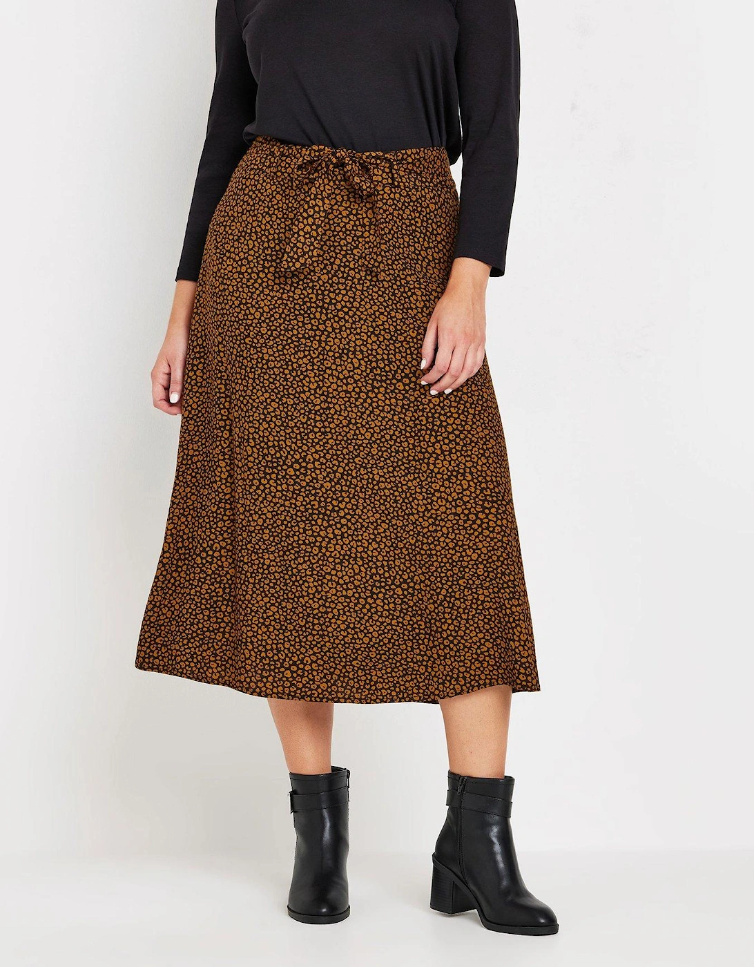 Animal Belted Midi Skirt, 2 of 1