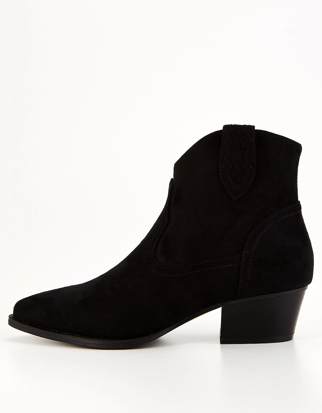 Wide Fit Epp Western Ankle Boot - Black, 8 of 7