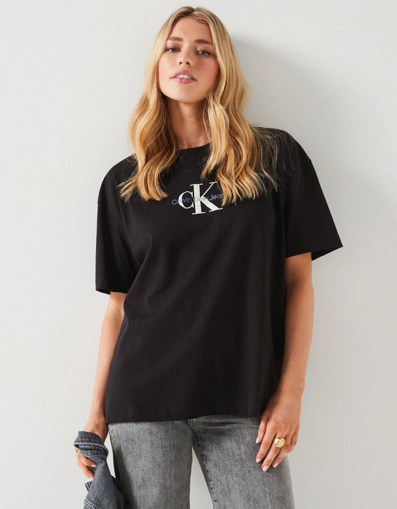 Monologo Oversized T-Shirt - Black