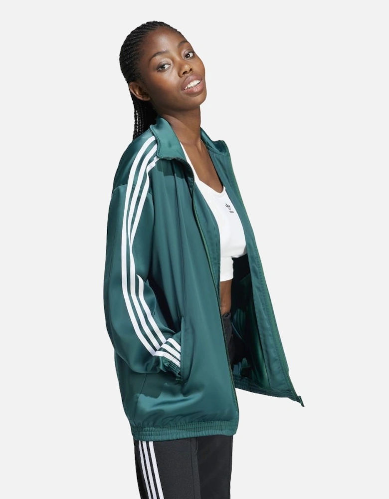 Loose Satin Track Top