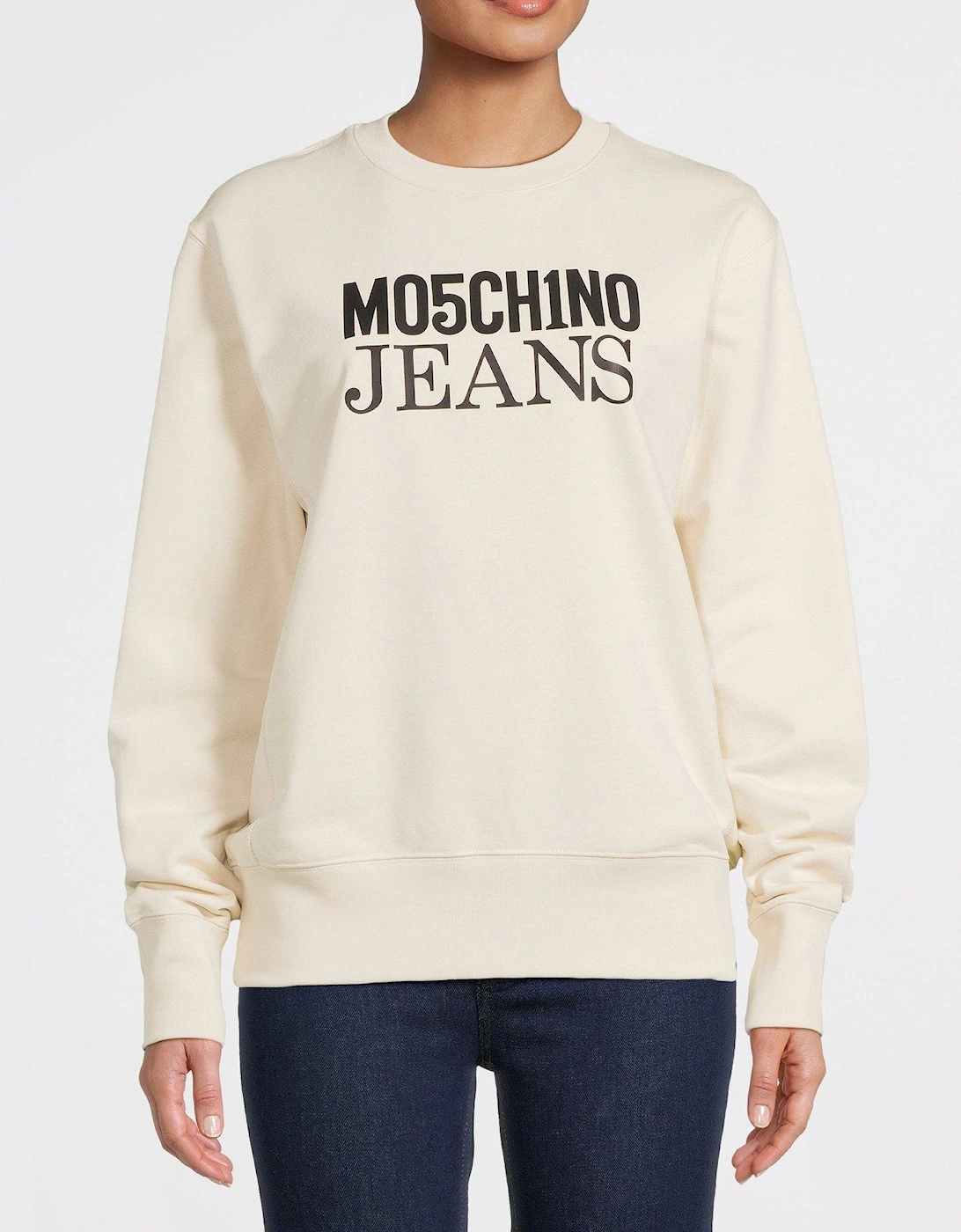 Large Logo Crew Neck Sweatshirt - Ivory, 5 of 4