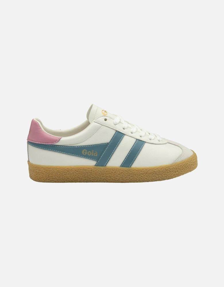 Women's Medallist Leather Trainers - White