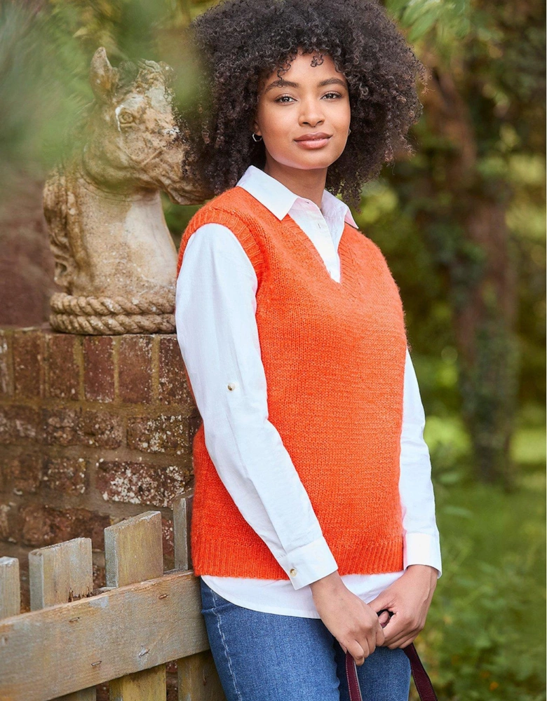 Lucy Knitted Vest - Orange