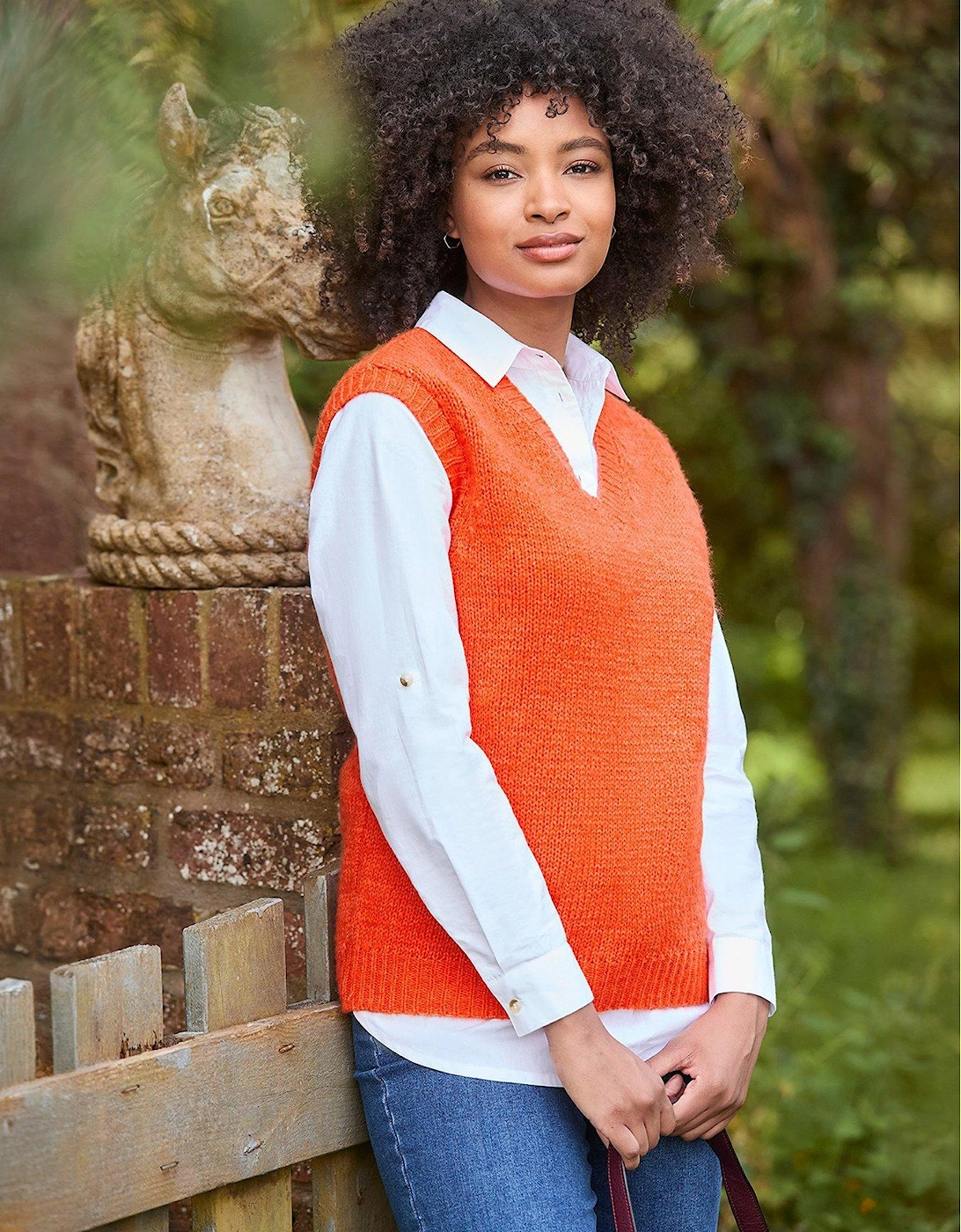 Lucy Knitted Vest - Orange, 7 of 6