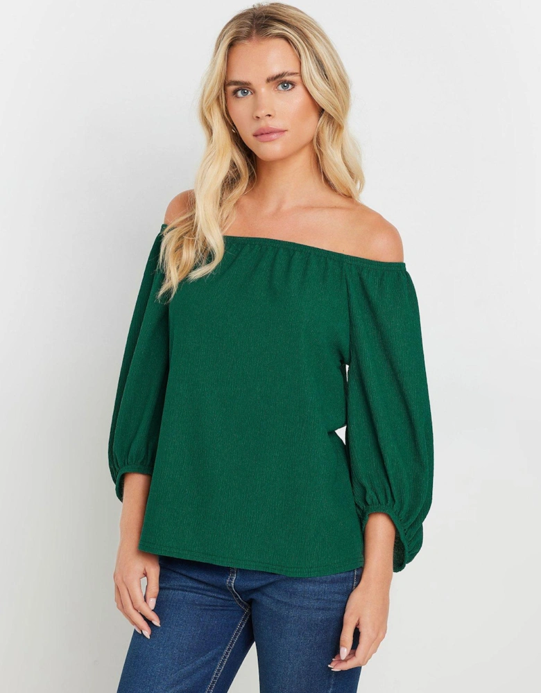 Petite Tree Bark Bardot Top