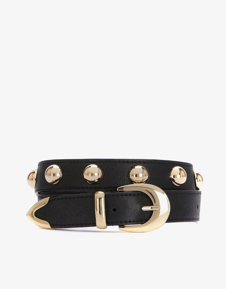 Black Statement Leather Belt