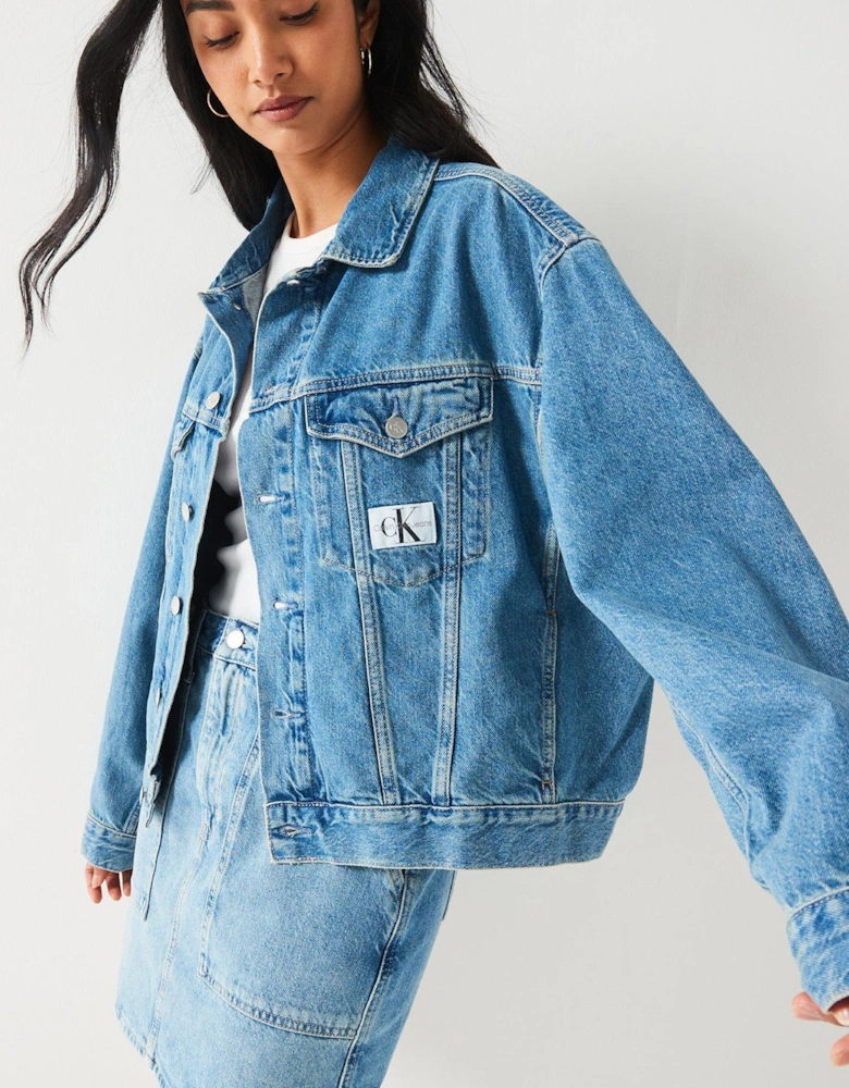 Boxy Denim Jacket - Blue