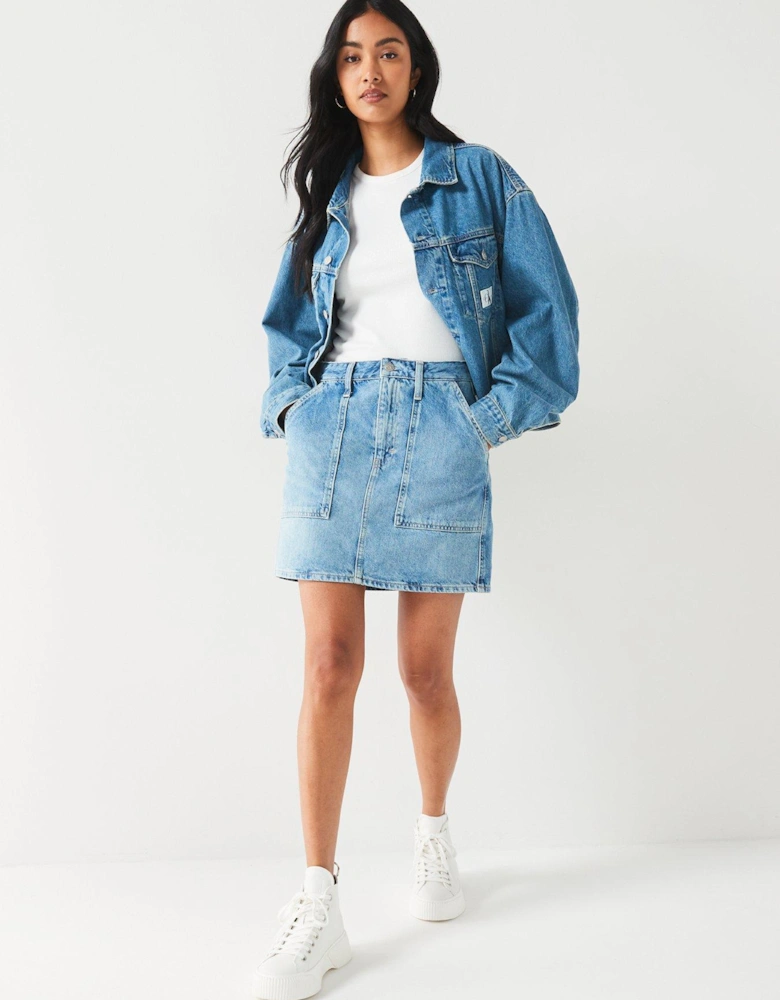 Boxy Denim Jacket - Blue