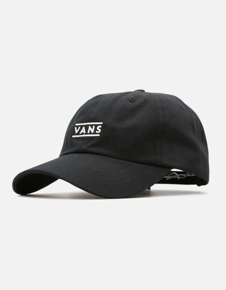 Half Box Curved Bill Jockey Cap - Black