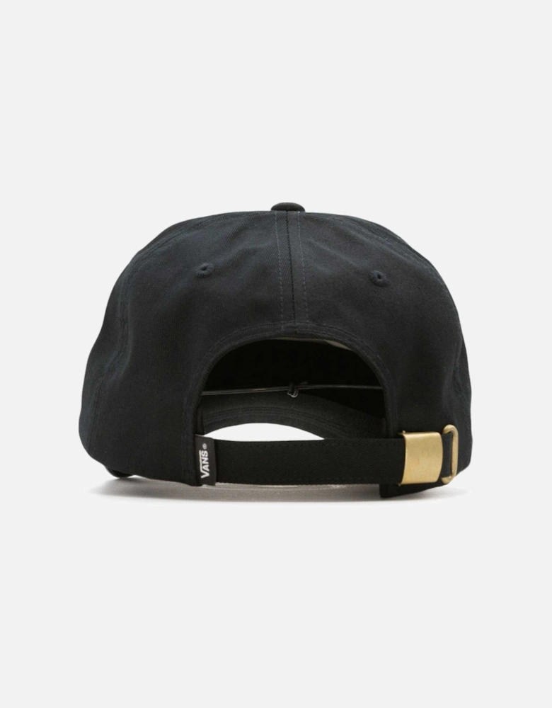 Half Box Curved Bill Jockey Cap - Black