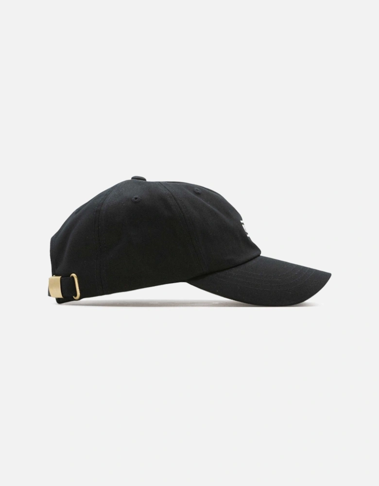 Half Box Curved Bill Jockey Cap - Black