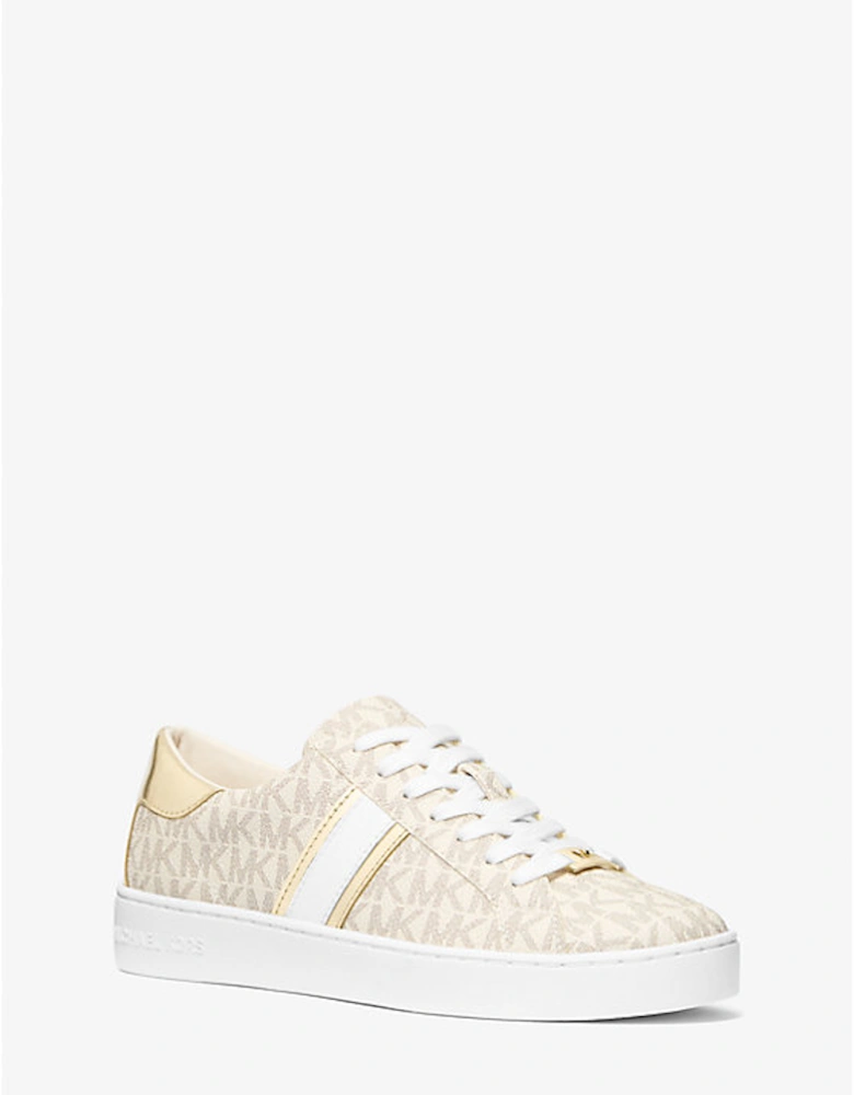Keaton Metallic Striped Signature Logo Sneaker