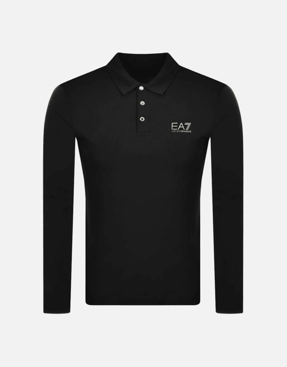 Cotton Black Long Sleeve Polo, 3 of 2