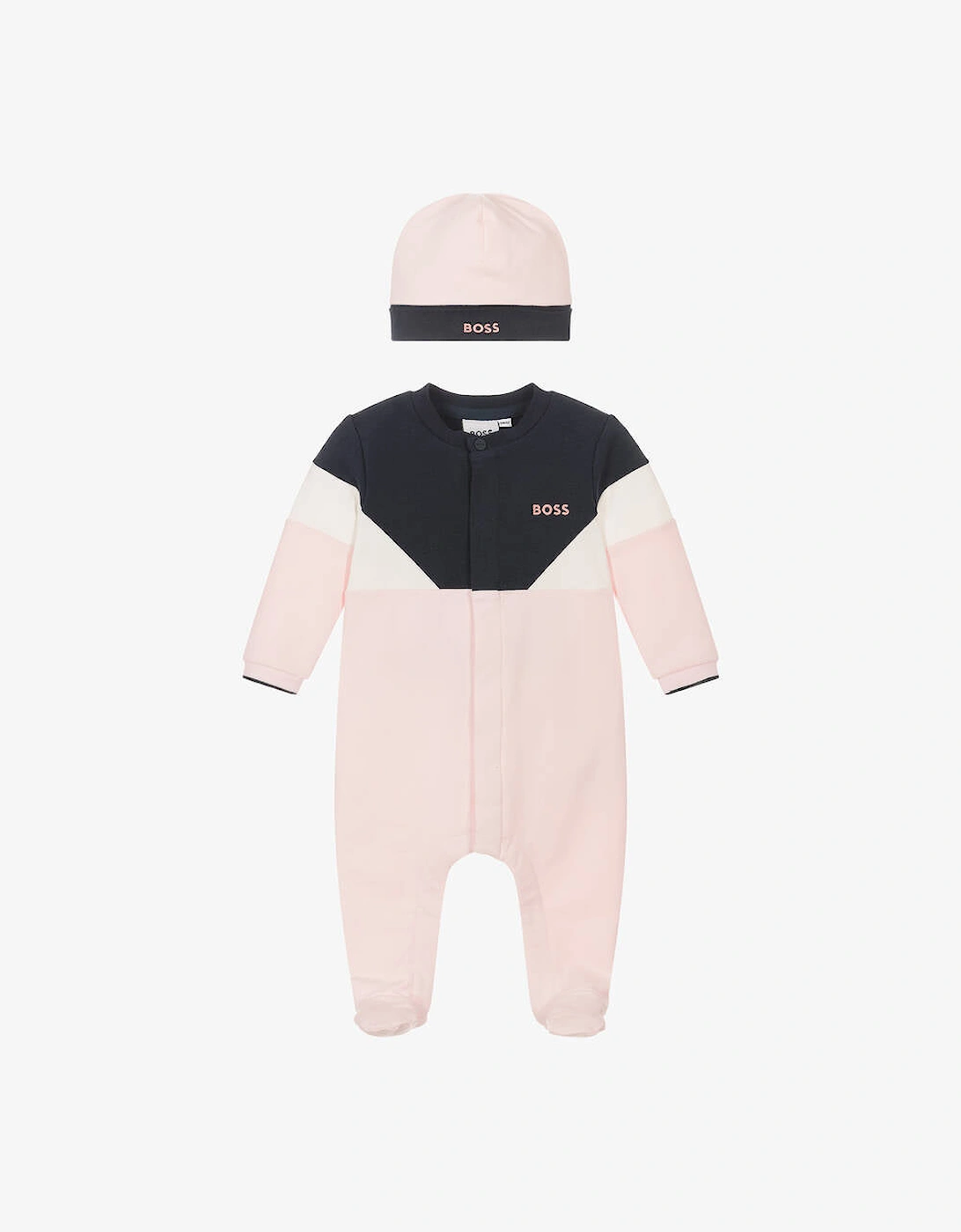 BOSS BABY PALE PINK ALL IN ONE + HAT J51612, 2 of 1