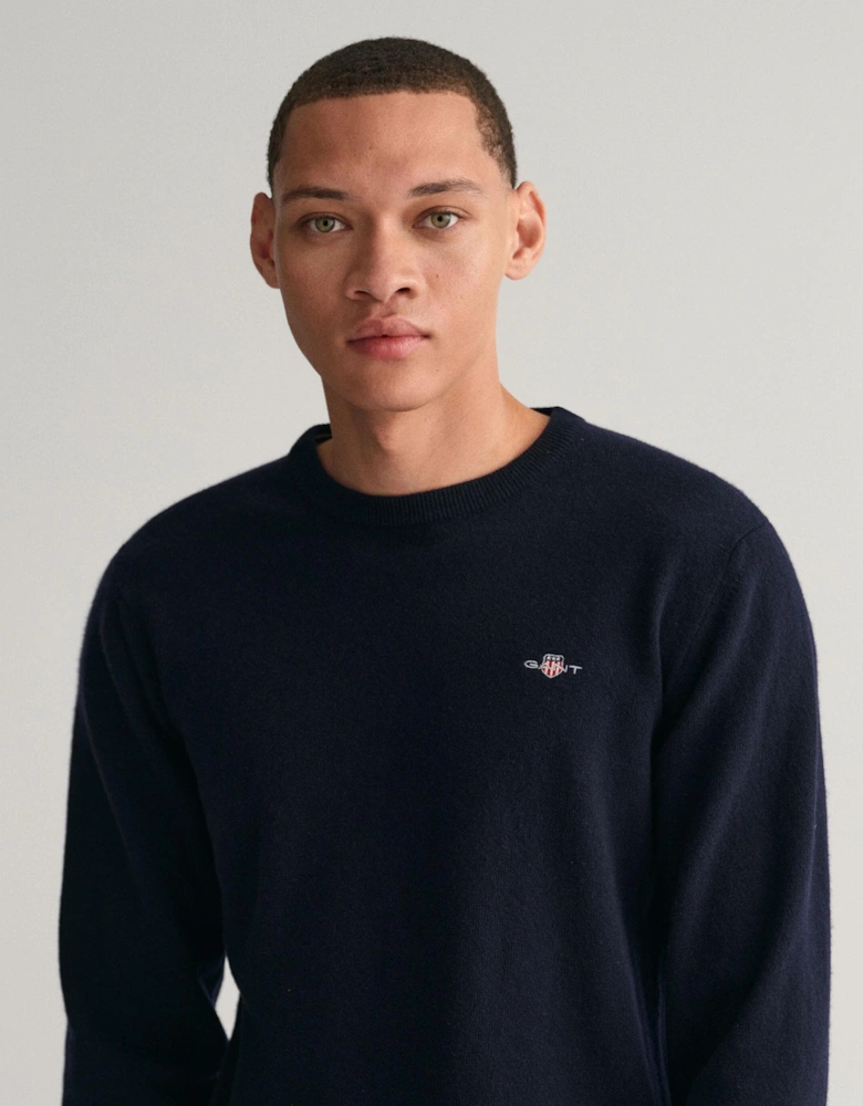 Mens Superfine Lambswool Crew Neck Jumper