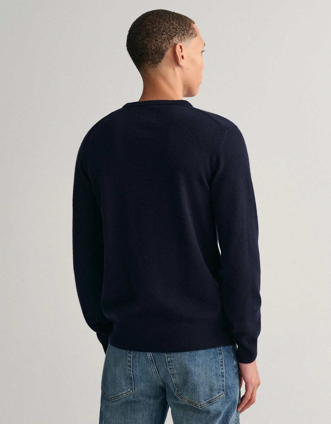 Mens Superfine Lambswool Crew Neck Jumper