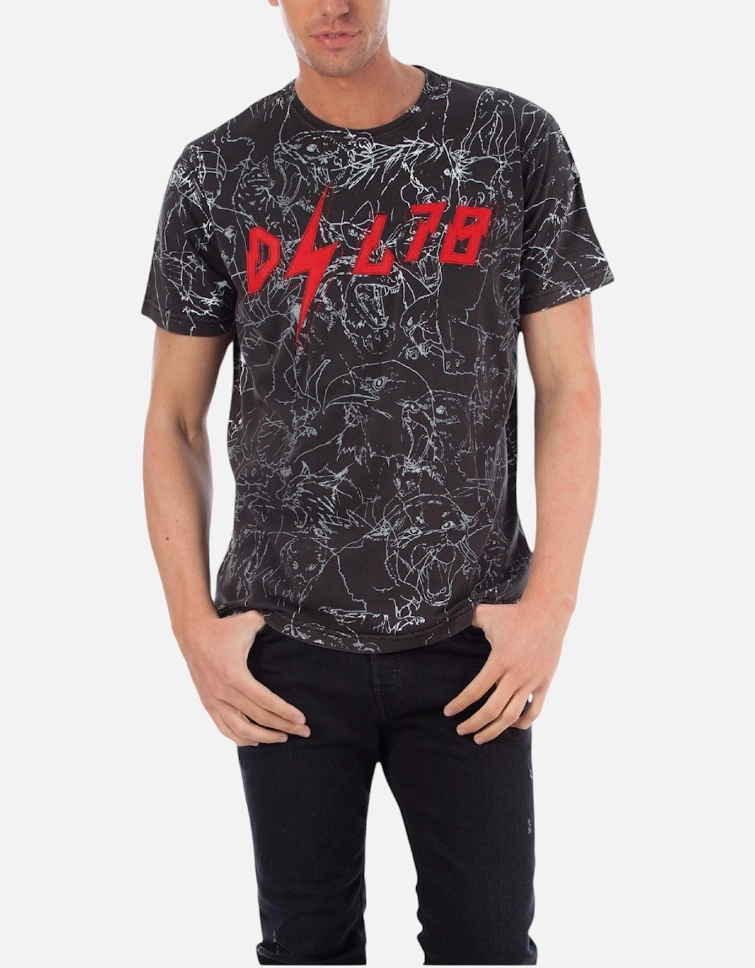 DIESEL T JOE RR Mens T-Shirt Short Sleeve Crew Neck Casual Summer Cotton Tees - Size: XL