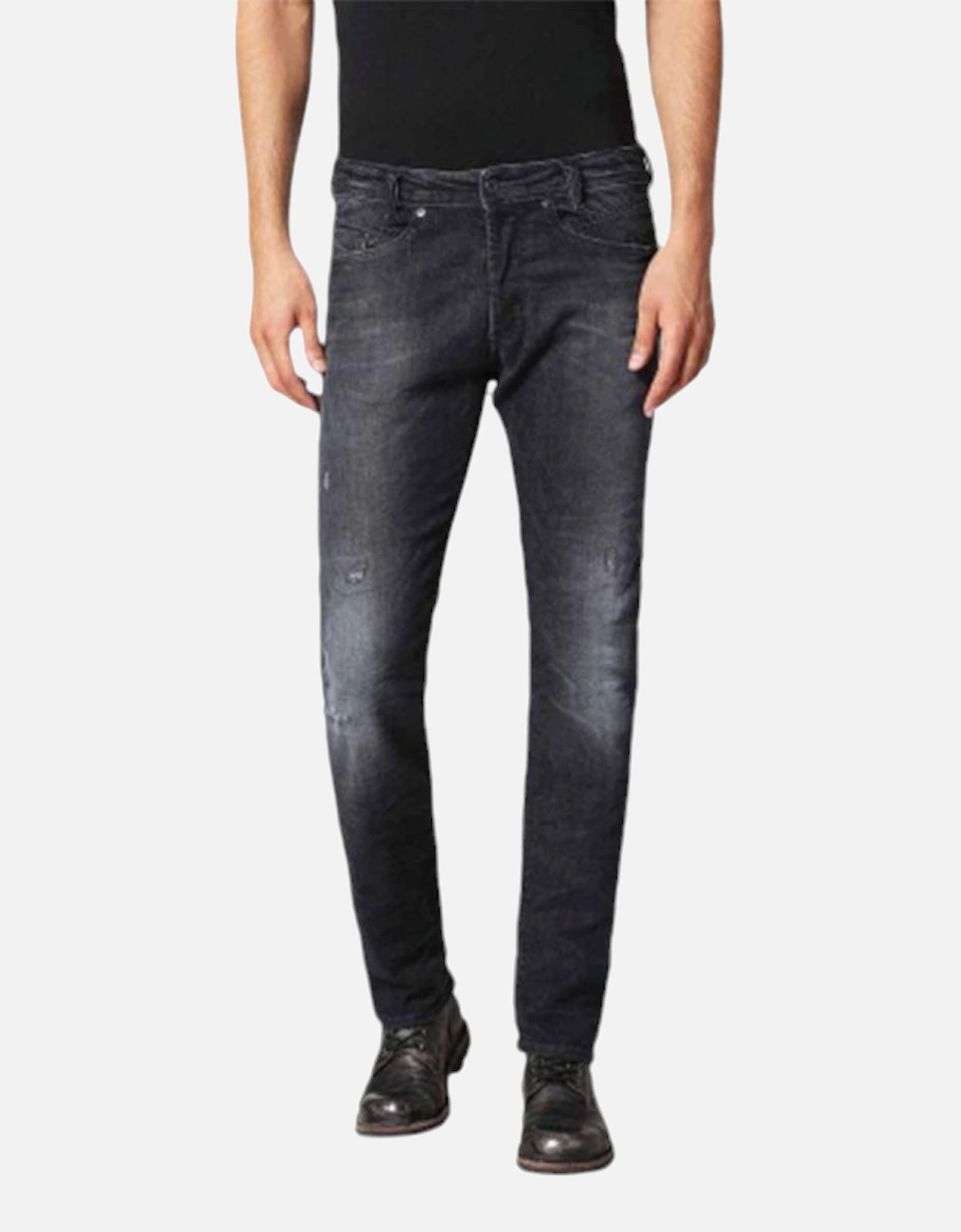 AKEE 0683Q Mens Denim Jeans Stretch Regular Slim Tapered Casual Pants, 7 of 6