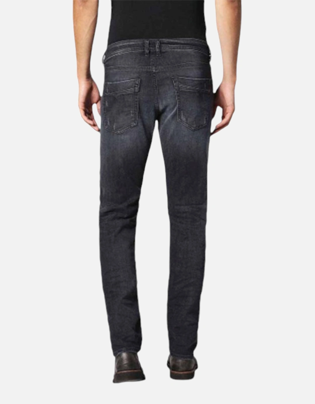 AKEE 0683Q Mens Denim Jeans Stretch Regular Slim Tapered Casual Pants