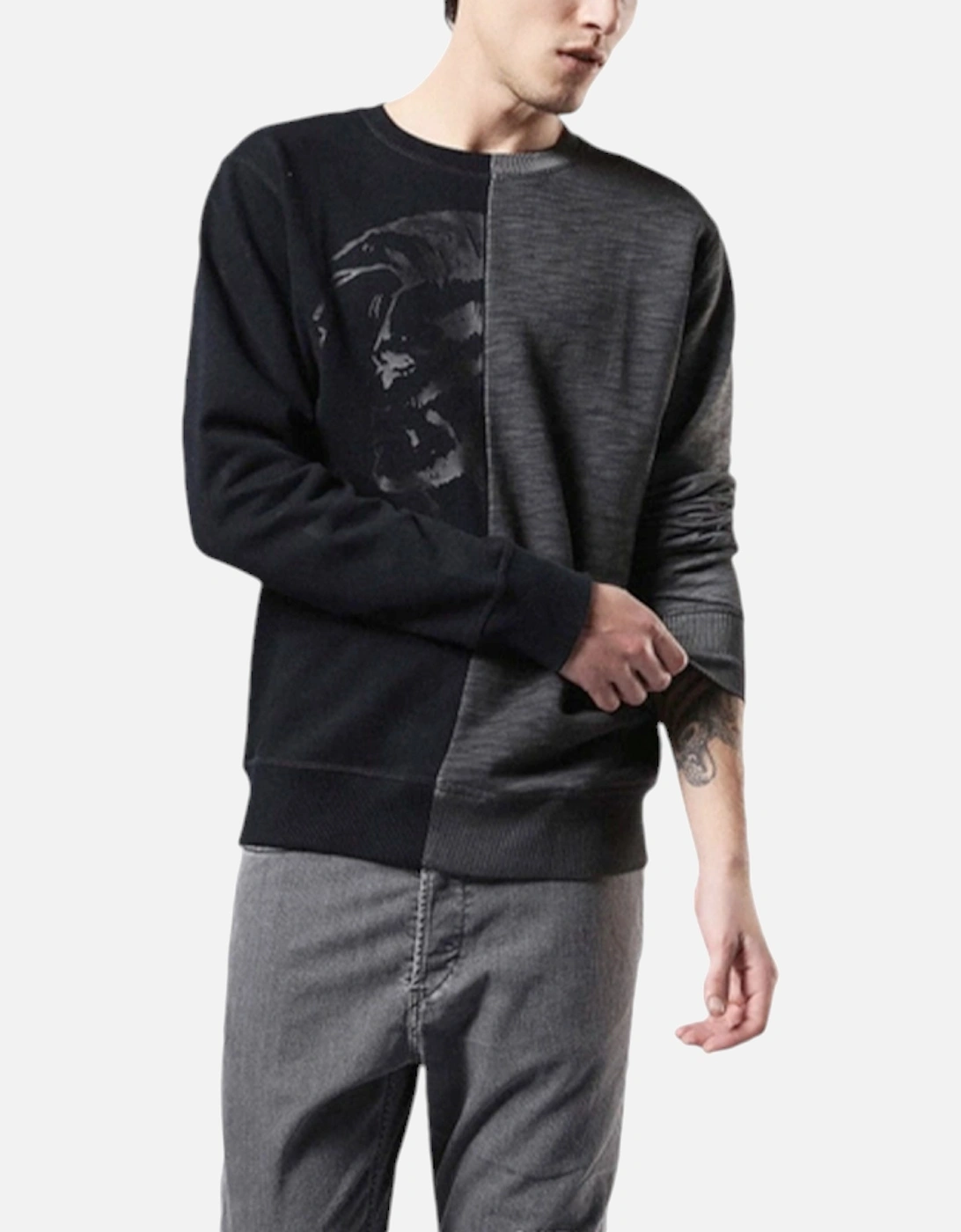 S JOE NC FELPA Mens Mohawk Head Sweatshirt Pullover Long Sleeve Jumper