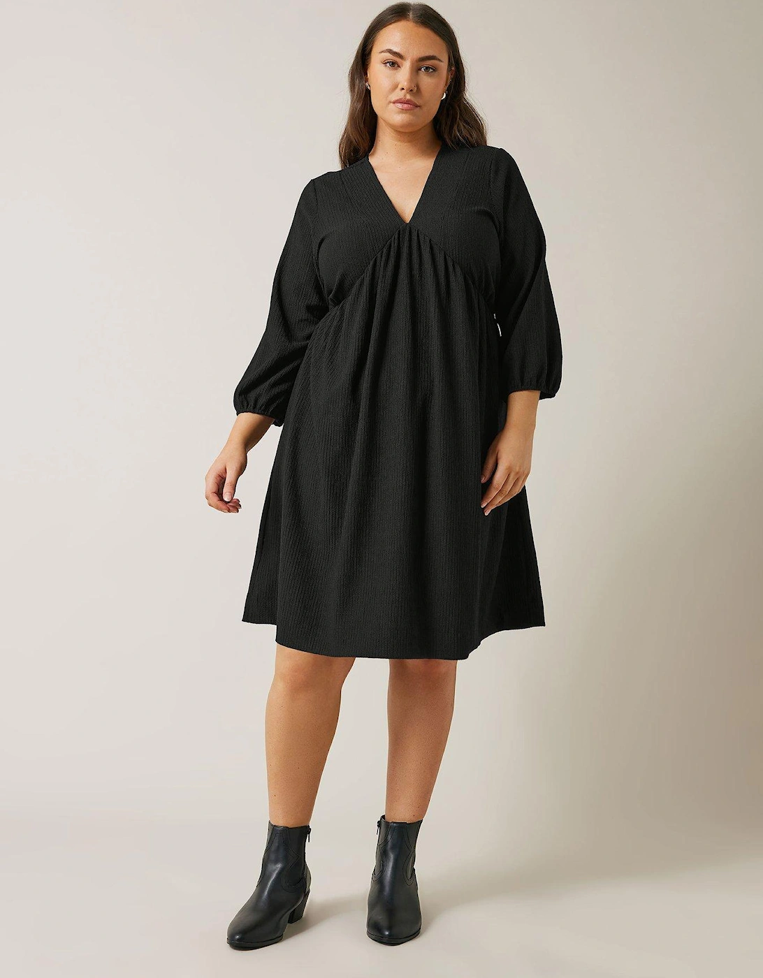 Jersey Crepe Dress - Black, 2 of 1