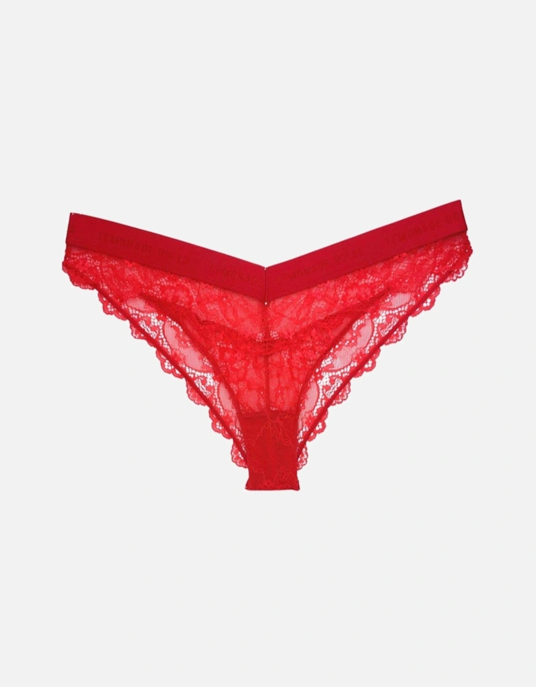 Lace V-brazilian - Red