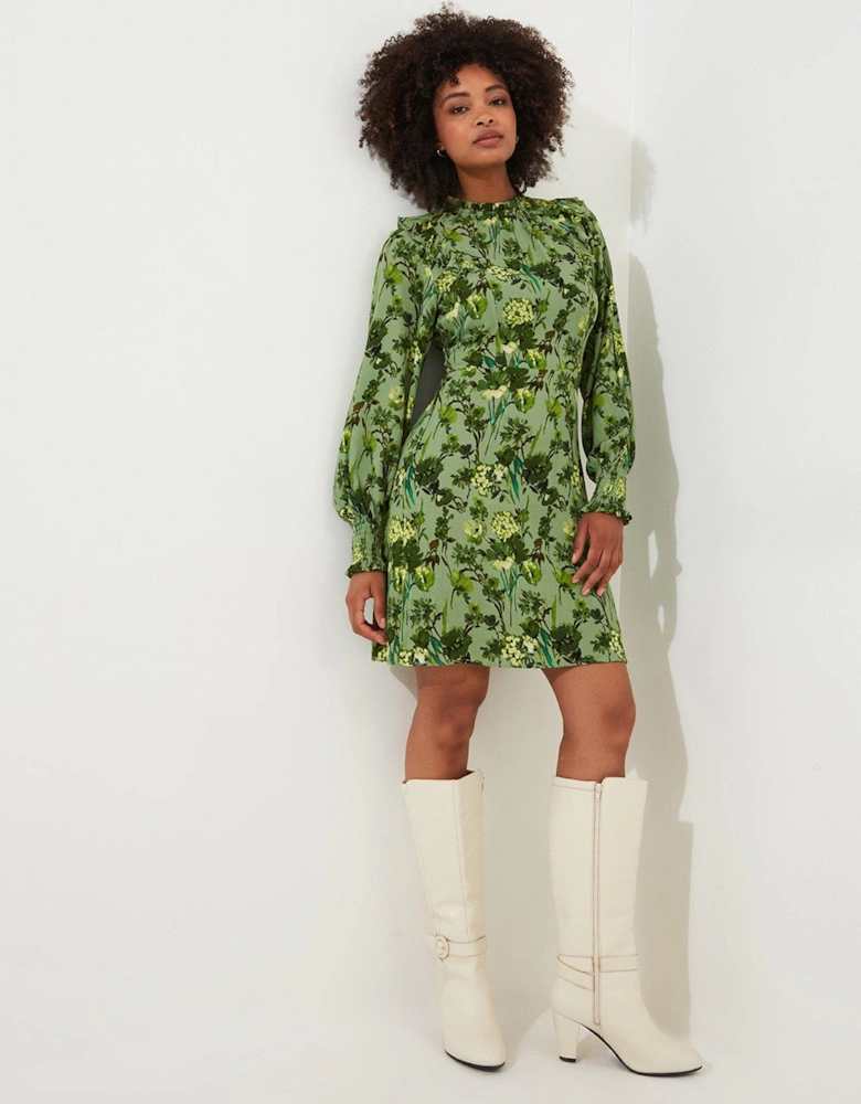 Florence Frill Dress -green