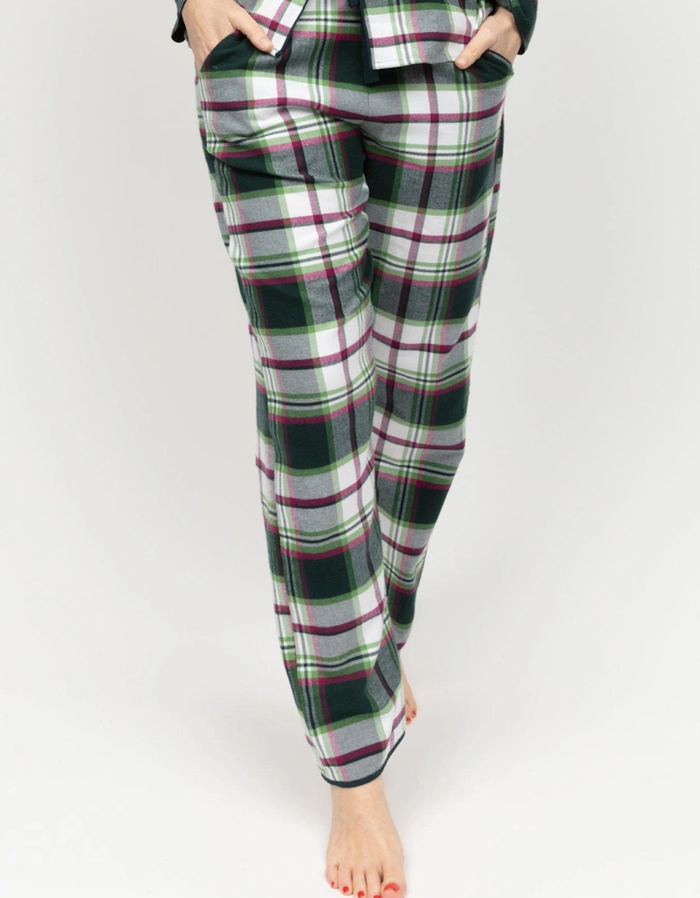 Forrest Dark Green Check Pyjama Bottoms - Green