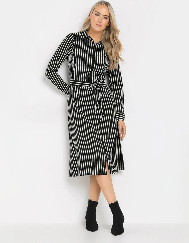 Tall Stripe Shirt Dress - Blue