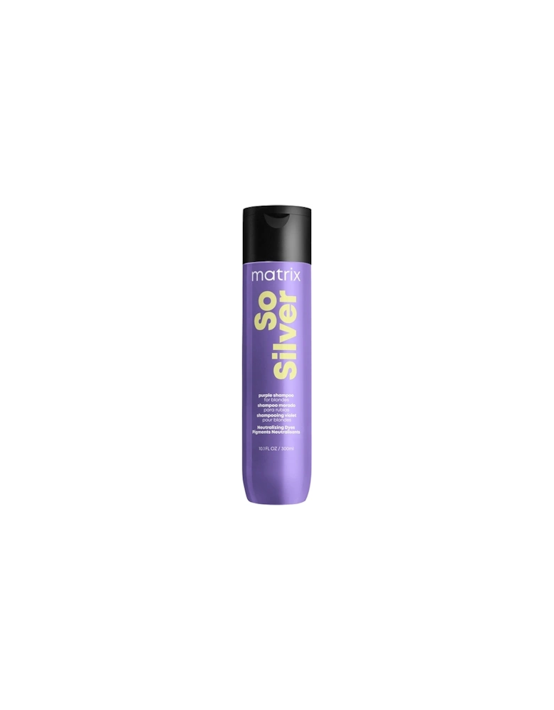 Total Results So Silver Purple Toning Shampoo for Blonde, Silver & Grey Hair 300ml - Matrix