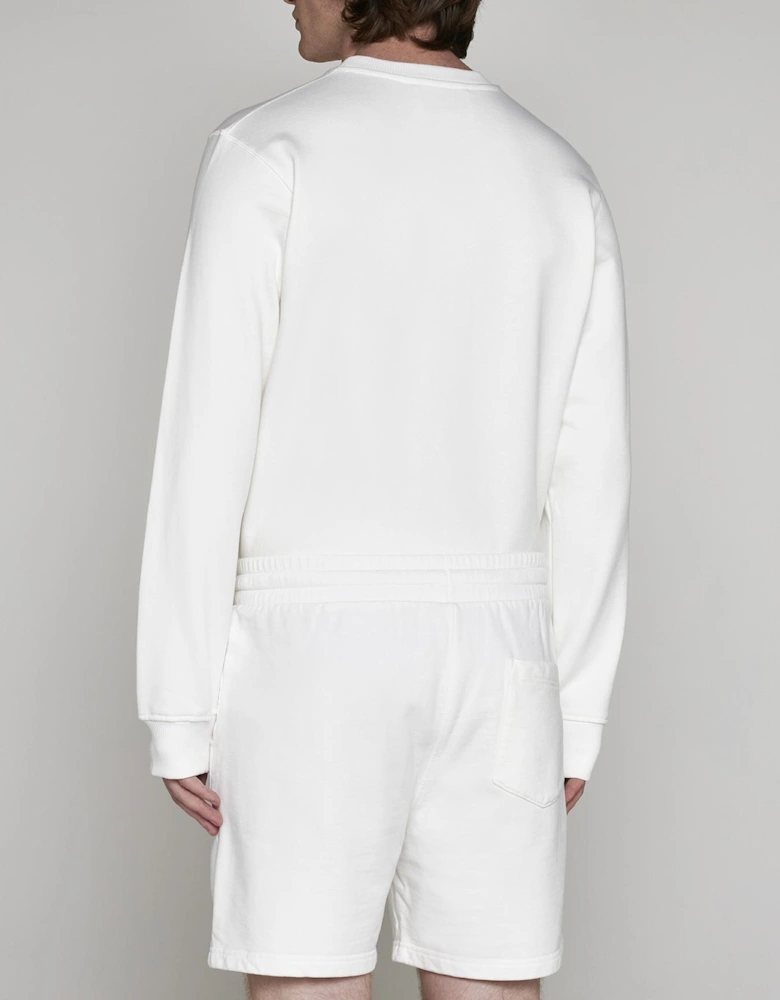 Le Jeu Embroidered Cotton Sweatshorts in White