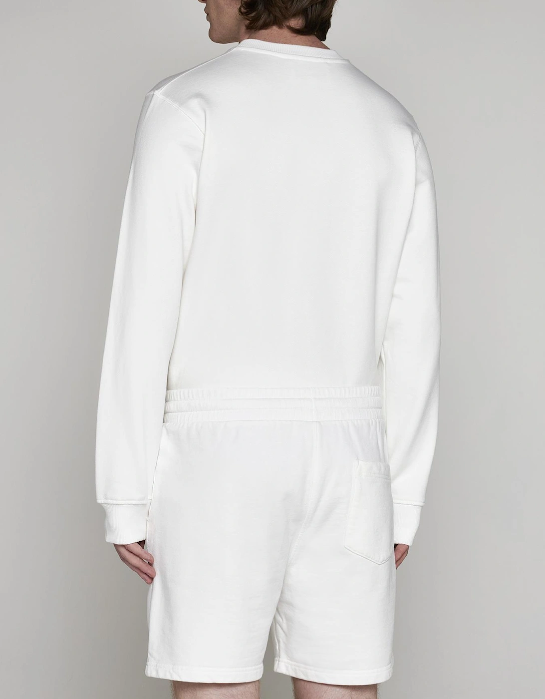 Le Jeu Embroidered Cotton Sweatshorts in White