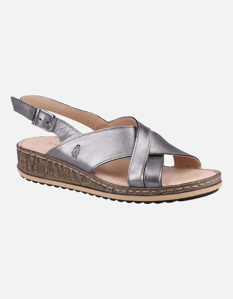 Womens/Ladies Elena Leather Wedge Sandal