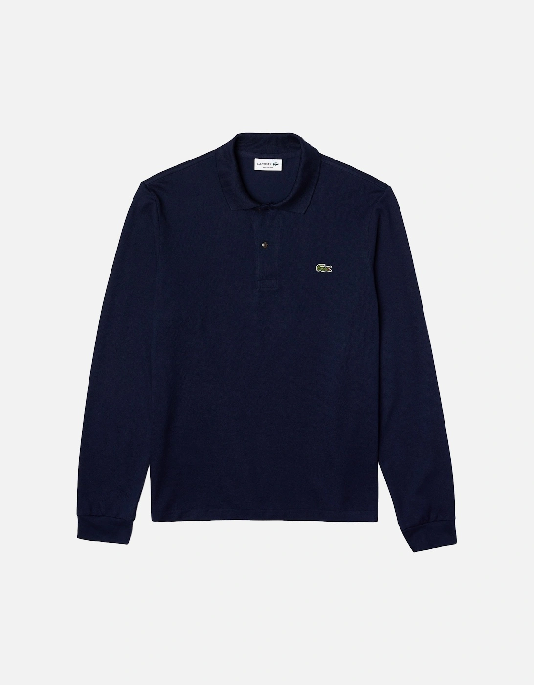 Classic Fit Long Sleeve Polo Shirt Midnight Blue, 5 of 4