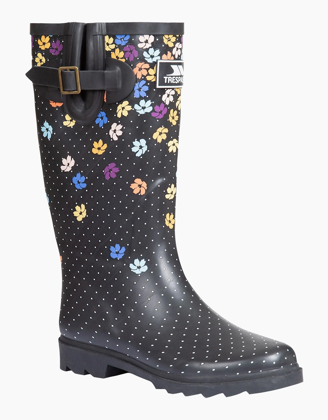 Trespass Women's Black / Samira Printed Wellington Boots - : 5 Size 5 Uk