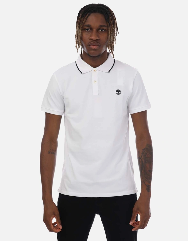 Millers River Printed Neck Polo Shirt