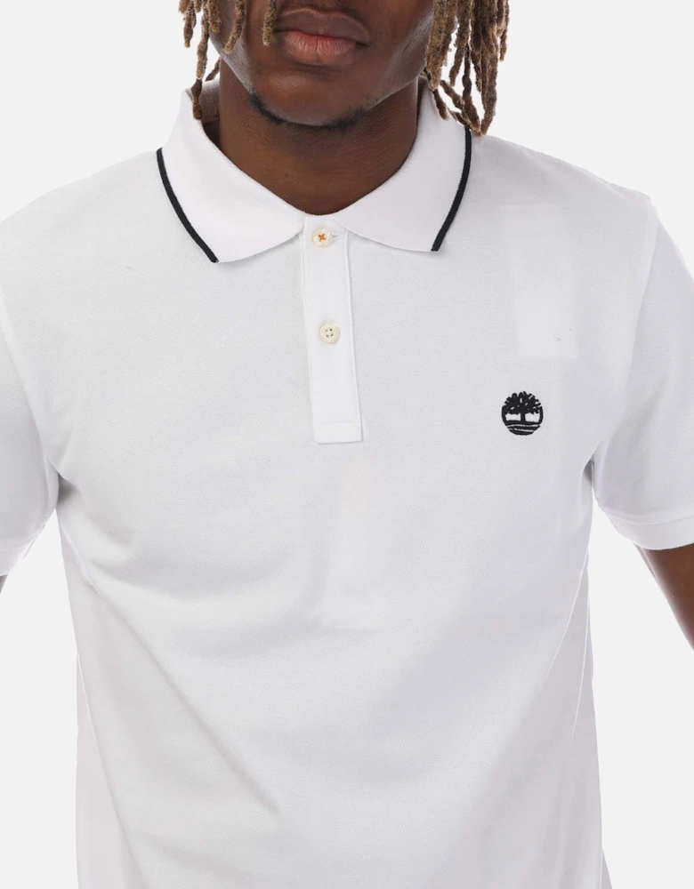 Millers River Printed Neck Polo Shirt